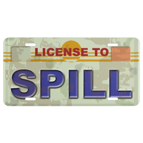 License To Spill License Plate