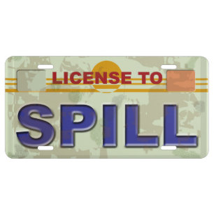 License To Spill Plate