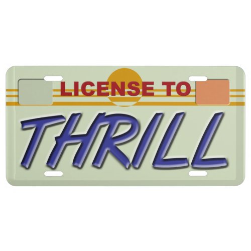 License to Thrill License Plate