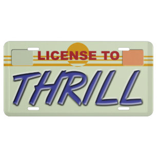 License to Thrill Plate