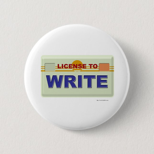 License To Write Button (Front)