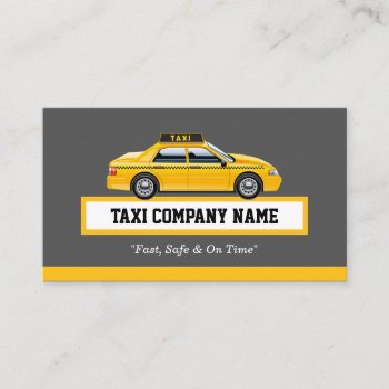 Licensed Cap Driver Chauffeur - Yellow Taxi Business Card by CardHunter at Zazzle