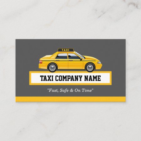Licensed Cap Driver Chauffeur - Yellow Taxi Business Card
