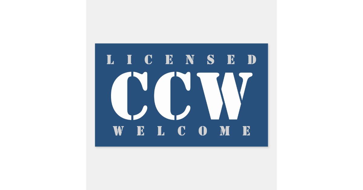 Licensed CCW Welcome Rectangular Sticker | Zazzle
