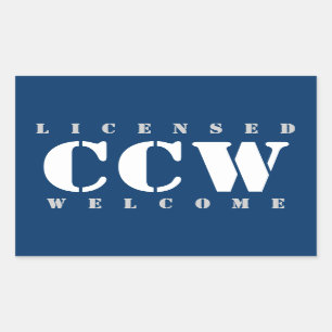 Licensed CCW Welcome Rectangular Sticker