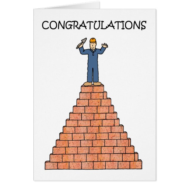 Licensed Certified Mason Congratulations Cards (Front)