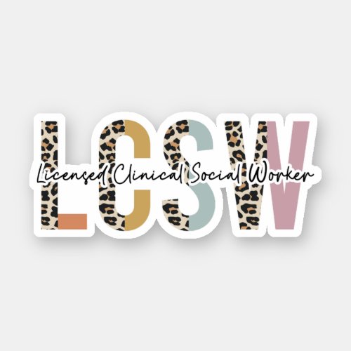 Licensed Clinical Social Worker LCSW Graduation Sticker