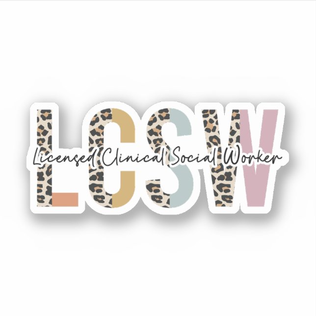 Licensed Clinical Social Worker, LCSW Graduation Sticker (Front)