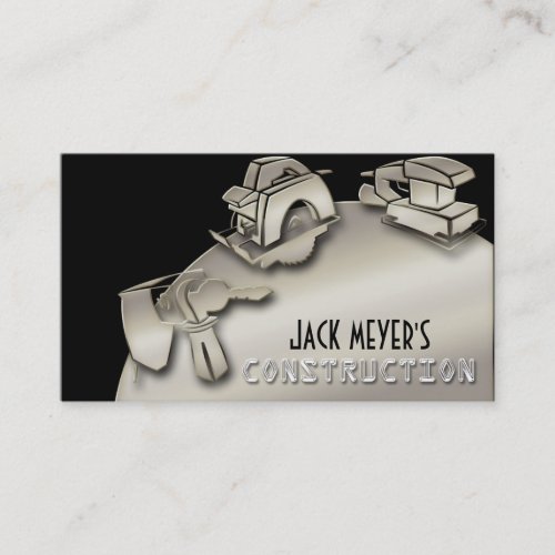 Licensed Contractor Construction Business Tools Business Card