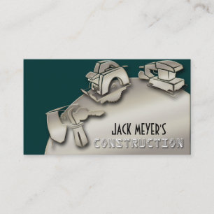 Licensed Contractor Construction Business Tools Card