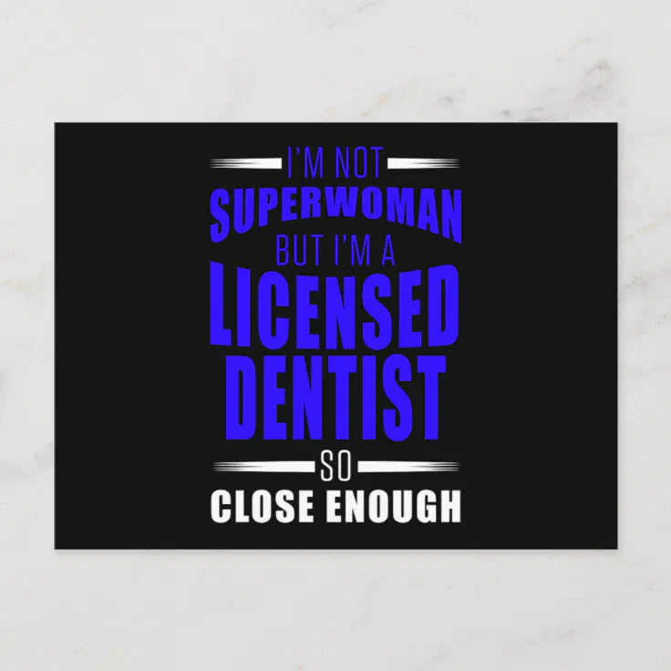 Licensed Dentist Dentistry Tooth Doctor Teeth Gift Postcard Zazzle
