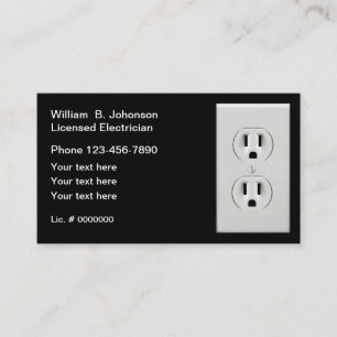 LIcensed Electrician Modern Business Card