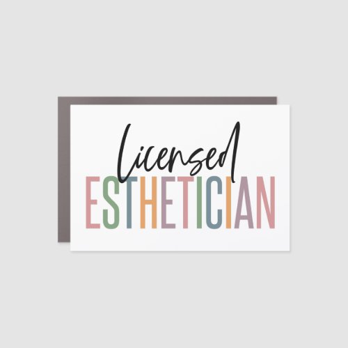 Licensed Esthetician Cosmetologist Beautician Car Magnet