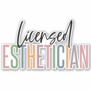 Licensed Esthetician Cosmetologist Beautician Sticker