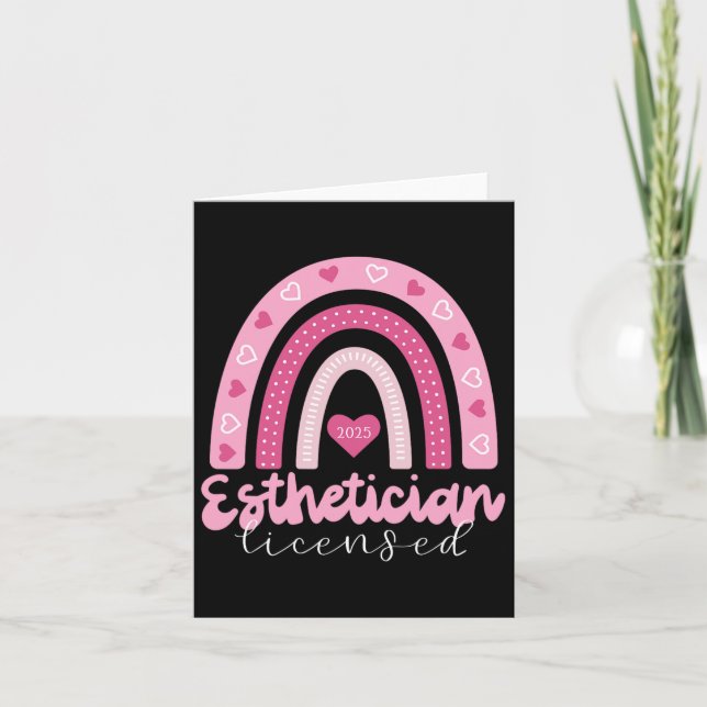 Licensed Esthetician Graduation 2025 Skin Care Est Card (Front)