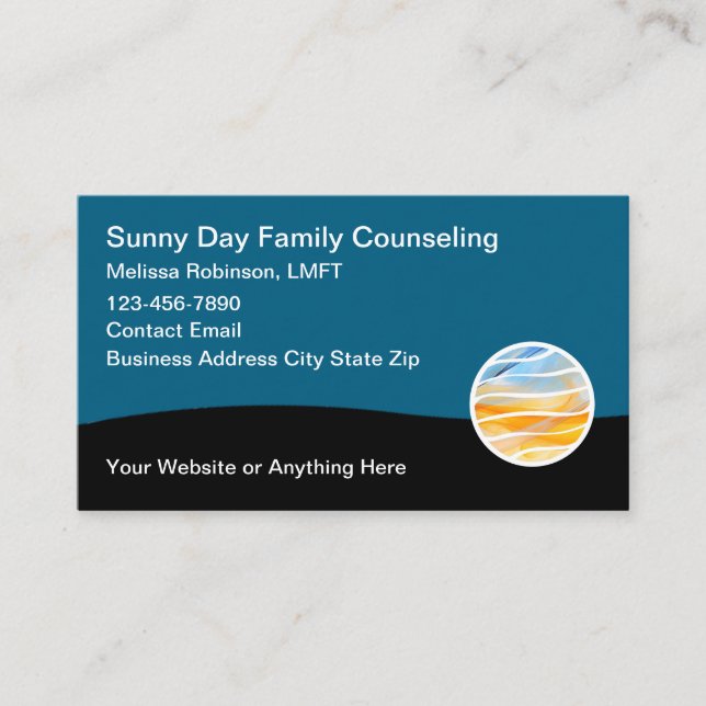 Licensed Family Counseling Service Business Card (Front)