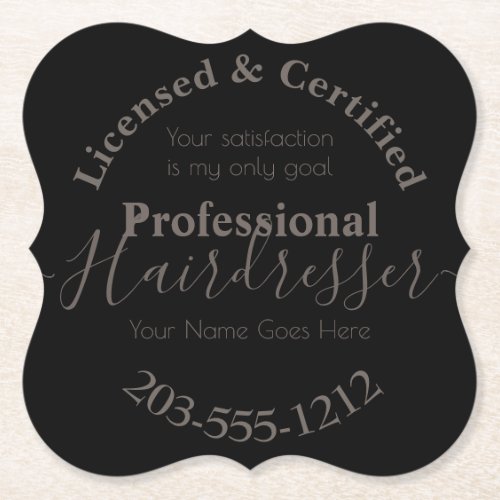 licensed Hairdresser Advertising HAMbWG Coaster