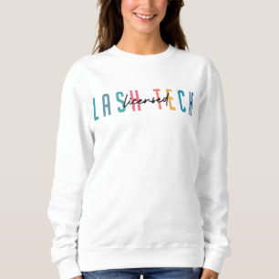 Licensed Lash Tech Lash Technician Retro Sweatshirt