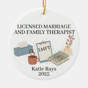 Licensed Marriage and Family Therapist, LMFT Thank Ceramic Ornament