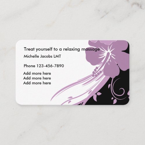 Licensed Massage Therapist Business Card