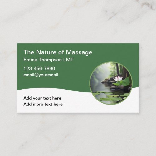 Licensed Massage Therapist Business Cards
