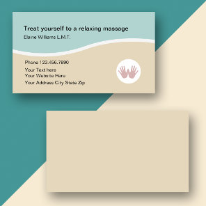 Licensed Massage Therapist Design Business Card