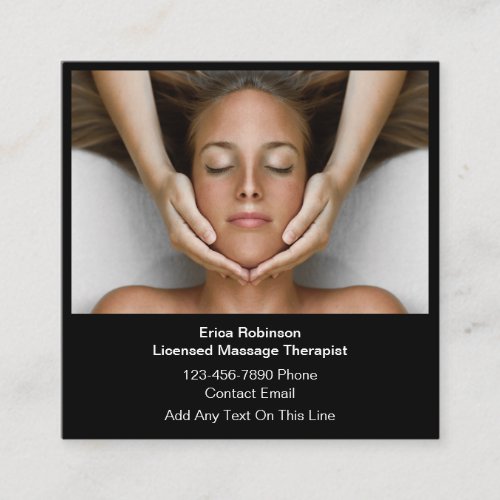 Licensed Massage Therapist Modern  Square Business Card