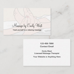 Licensed Massage Therapist Theme Business Cards