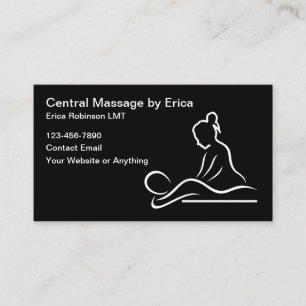 Licensed Massage Therapist Unique Business Card