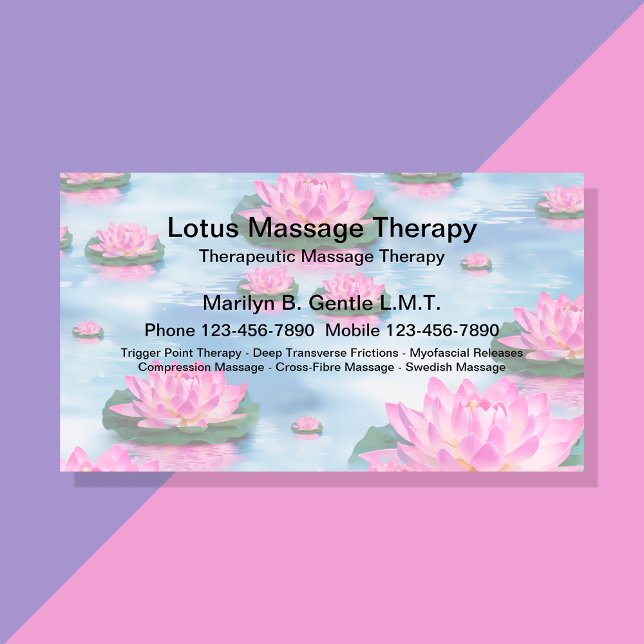 Licensed Massage Therapy Services Business Card (Creator Uploaded)