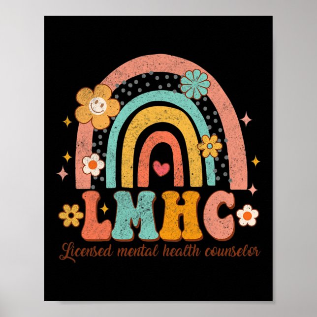 Licensed Mental Health Counselor Therapist Groovy  Poster (Front)