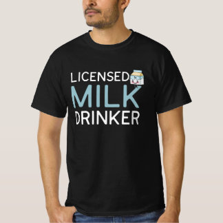 Licensed Milk Drinker, Breakfast Cute Milk Box T-Shirt