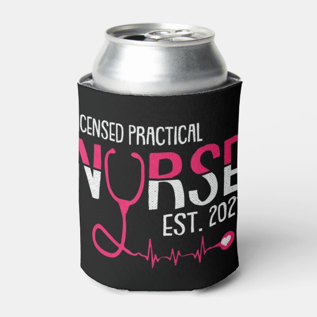 Licensed Practical Nurse Est  LPN LVN Grad Student Can Cooler (Can Front)