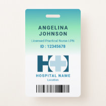 Modern Licensed Practical Nurse Photo ID Badge