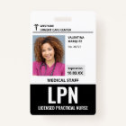 Licensed Practical Nurse LPN ID Photo Badge