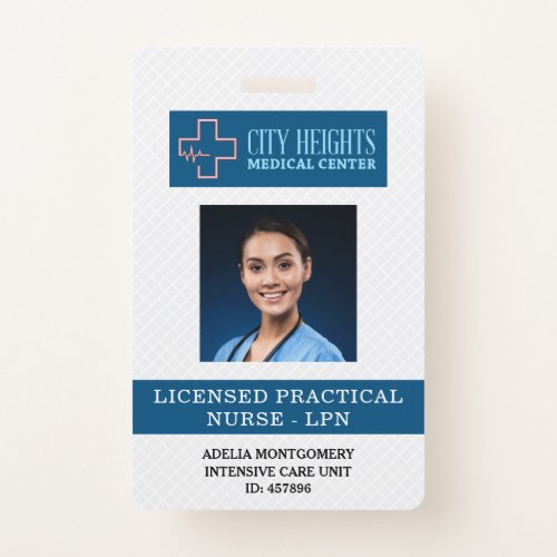 Licensed Practical Nurse LPN Name Photo ID Logo Badge