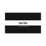 Licensed Practical Nurse White Icons Logo Black Business Card Licensed Practical Nurse White Icons Logo Black Business Card