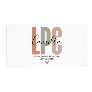 Licensed Professional Counselor Gifts, LPC Therapi Label