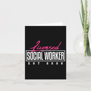 Licensed Social Worker Graduation Lcsw Msw Masters Card