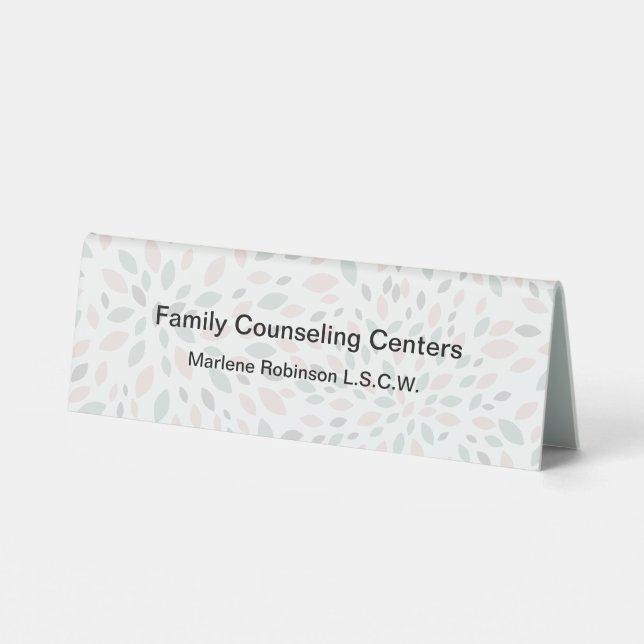 Licensed Social Worker Modern Staff Name Plaques Table Tent (Back)