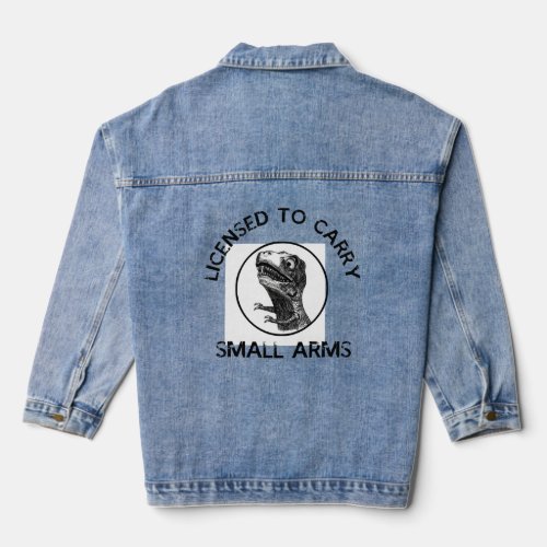 Licensed To Carry Small Arms Trex Tyrannosaurus  Denim Jacket