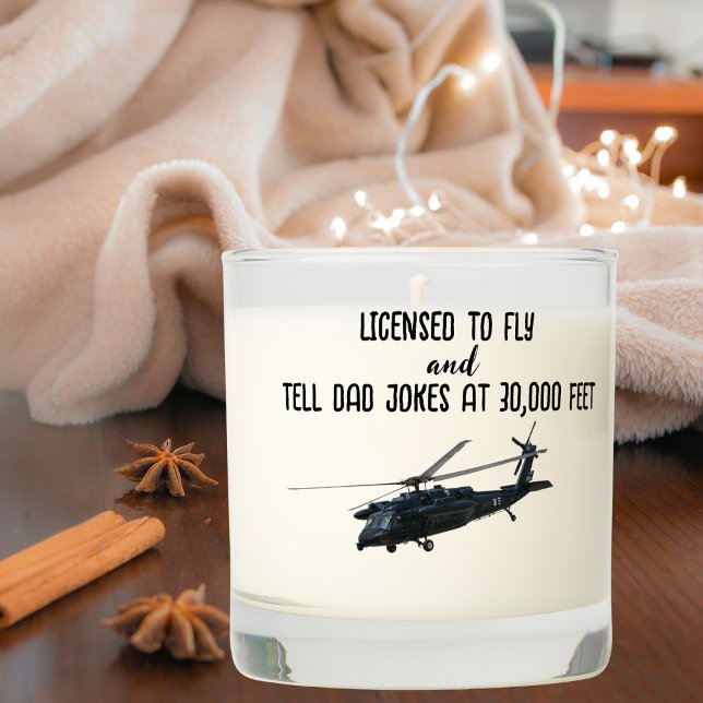 Licensed to Fly & Tell Dad Jokes,Funny Aviation Scented Candle (Creator Uploaded)