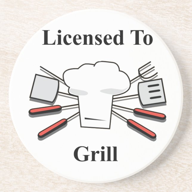 Licensed To Grill Coaster (Front)