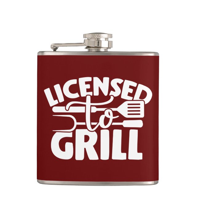 Licensed To Grill Flask (Front)