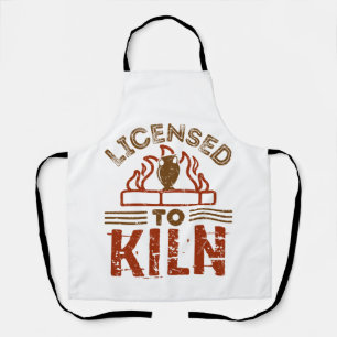 Licensed to Kiln Pottery Maker Ceramics Apron