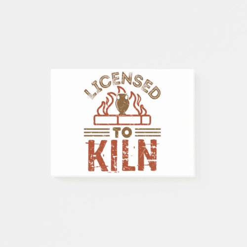 Licensed to Kiln Pottery Maker Ceramics Post_it Notes