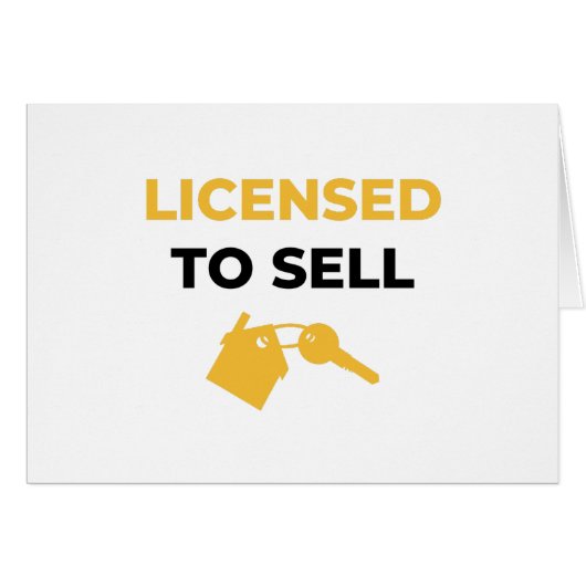 Licensed To Sell 2 Cards (Front Horizontal)
