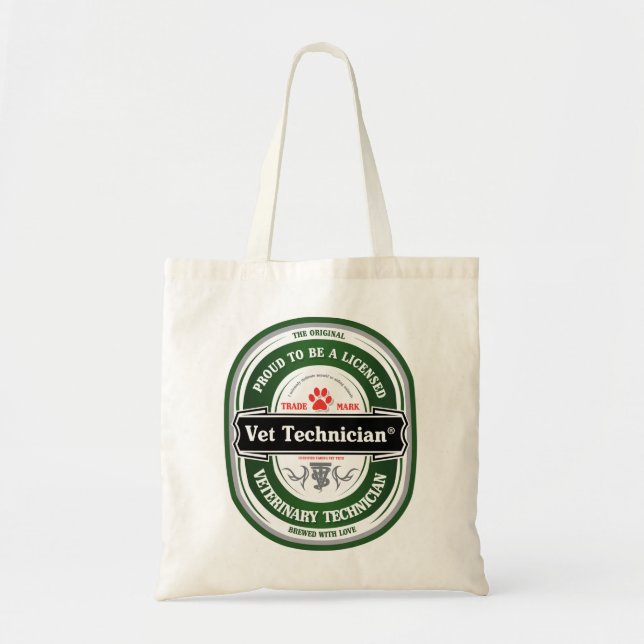 licensed vet tech tote bag (Front)