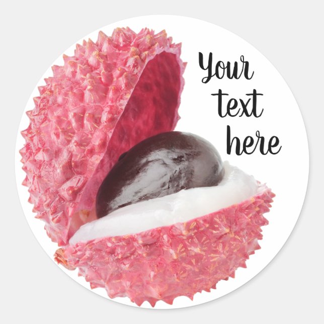 Lichee fruit classic round sticker (Front)