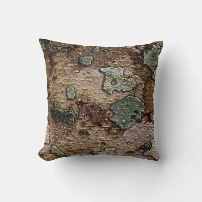 Lichen 3D II Throw Pillow (Front)